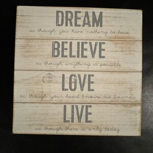 Cream and Gray Rustic Wooden Accent Decor